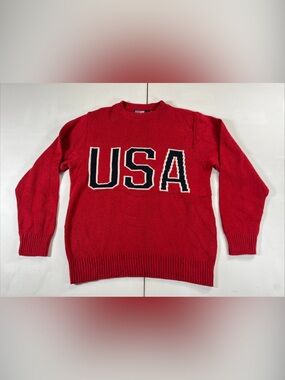 Vintage American USA Sweatshirt 90s Stars And Stripes Red White Blue Men’s S